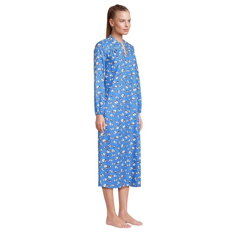 Lands' End Women's Long Sleeve Flannel Nightgown, 4 of 5