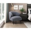 Sapphtopaz 1pc Luxury Accent Chair Boucle Upholstery Lounge Chair with High-Density Foam Seat Cushions, Living Room Chair Comfy Chair - 4 of 4