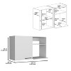 Depot E-Shop Stackable Wall Storage Cabinet 24" H, Two Internal Shelves, Two External Storage Shelves, One Door - 3 of 4