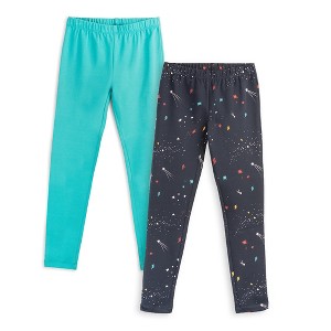 Mightly Toddler 2pk Fair Trade Organic Cotton Reinforced Knee Leggings - 1 of 3