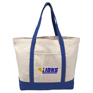 Georgian Court University Primary Logo Canvas Tote Bag With External Pocket, Reusable Shoulder Bag for Shopping, School, Beach, Royal - 1 of 4