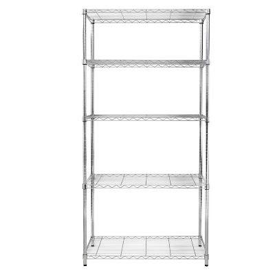 Honey-Can-Do 5 Tier Storage Rack 350lb Silver