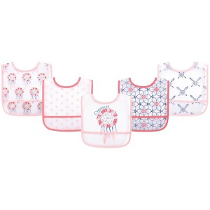 Yoga Sprout Baby Girl Waterproof PEVA Bibs 5pk, Dream Catcher, One Size - 1 of 1