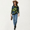 Anna-Kaci Women's Bold Floral Pattern Knit Sweater with Soft Textured Feel, Long Sleeves and Comfortable Relaxed Fit - 3 of 4