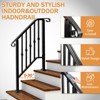 Karl Home 2-Step Black Iron Outdoor Handarail with Plastic Decoration - 3 of 4