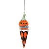 Transpac 4.25 In Checkered Cone Halloween Ghost Black Cat Pumpkin Tree Ornament Sets - 2 of 4