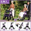 JUJABU Heavy-Duty 2-in-1 Rollator Walker & Transport Chair for Seniors, Foldable, with Seat, All-Terrain Wheels and Hand Brakes - 2 of 4