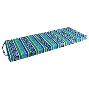 Blazing Needles, 48-inch by 19-inch Patterned Outdoor Spun Polyester Loveseat Cushion - 1 of 3