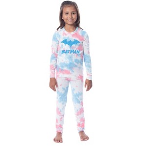 DC Comics Batman Unisex Youth Child Girls' Boys' Sleep Tight Fit Pajama Set Multicolored - 1 of 3
