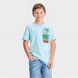 Boys' Sonic the Hedgehog Short Sleeve Graphic T-Shirt - Light Blue