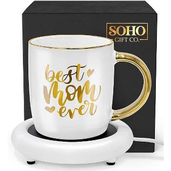 Galvanox SOHO Electric Ceramic 12oz Coffee Mug With Warmer - Best Mom - Makes  Great Gift