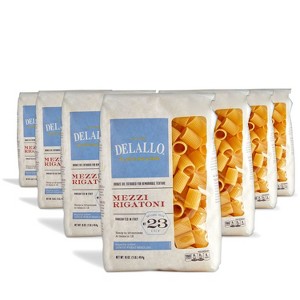 DeLallo Mezzi Rigatoni Pasta, 16 oz Bag, (7 Pack) - 1 of 4