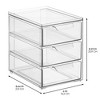 3-Drawer Stackable Organizer for Kitchen or Pantry - Set of 2 - Clear - 3 of 4
