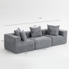 QingMoon Modular Sectional Sofa, Chenille Deep-Seat Couch, 111" 3-Seater Cloud Sofa with 5 Pillows for Living Room and Small Spaces - 4 of 4