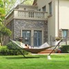 SONGMICS Hammock, Quilted Hammock with Curved Bamboo Spreaders, Pillow, 78.7 x 55.1 Inches - 2 of 4
