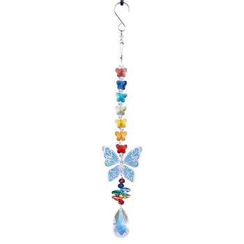 Collections Etc Hanging Ornamental Butterfly Crystal Suncatcher 2 X 5.51 X 11.5