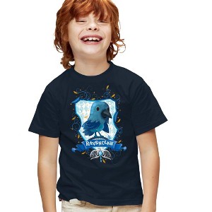 Harry Potter Cute Ravenclaw Crest Kids T-Shirt For Youth Navy - 1 of 4
