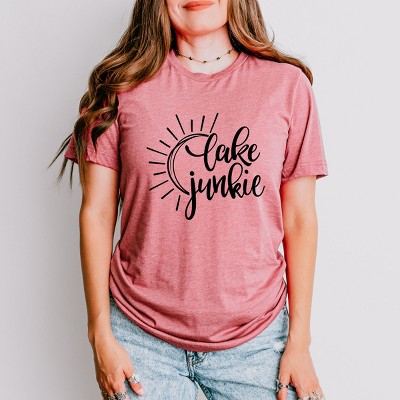 Simply Sage Market Lake Junkie Short Sleeve Tee - XL - Mauve