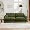 TiramisuBest Large Size Modern 2-seater Sofa with Bolstered Armrests,Velvet 2-Seater Sofa With Waist Pillows and Throw Pillows - 3 of 4