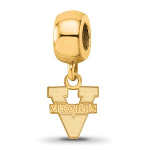 Black Bow Jewelry 14k Yellow Gold Plated Sterling Silver Virginia Wahoos NCAA Bead Charm - 1 of 4