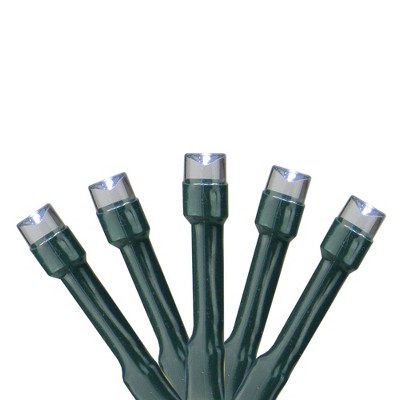 J. Hofert Co 100ct Battery Operated LED Multi-Function Wide Angle Christmas Lights White - 33' Green Wire