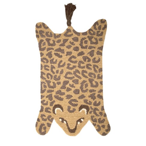 1pc Cartoon Animal Shaped Rug, Simple Style Embroidered Polyester