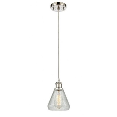 Conesus - 1 Light Cord Hung Mini Pendant In Industrial Style-10 Inches Tall and 6 Inches Wide