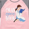 Girls' - Disney Princess - Belle Open Book Shirt Tail Raglan Graphic T-shirt - 2 of 4