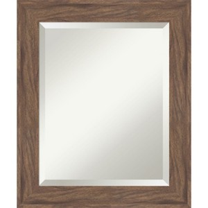 Amanti Art Pia Medium Brown Beveled Framed Bathroom Vanity Wall Mirror - 1 of 4