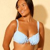 Women's Gingham Seersucker Center Tie Underwire Bikini Top - Wild Fable™ - 3 of 3