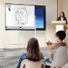 48" x 36"  Whiteboard on Wheels, Double-Sided RollingWhiteboard,Mobile Magnetic Dry Erase Board with Stand and Easel, Silver - 2 of 4