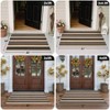 Outdoor Rug 3x5 Black and Tan Striped Cotton Hand Woven Washable Entry Rug for Front Porch Deck Backyard Camping Indoor - 3 of 4