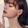 Jean Beau Chunky Gold Stud Earrings for Women Trendy Gold Plated Dangle Drop Wedding Prom Birthday Fashion Jewelry Gift - 2 of 4
