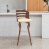 30" Verne Barstool with Faux Leather and Wood Finish - Armen Living - 2 of 4