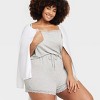 Women's Lace Trim Ribbed Cami Top and Shorts Pajama Set - Auden™ - 3 of 3