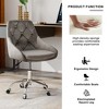 Modern Dining Chair, Upholstered Dining Chair With Wrapped Design Backrest,Pull Buttons,beige,22.30x19.70x29.90in(1.86*1.64*2.49ft) - 3 of 4
