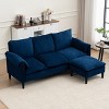 L-Shaped Convertible Sectional Sofa with Storage Ottoman,78" Modern 3-Seater Couch for Living Room,Small Space Apartment-Baofuwish - 2 of 4