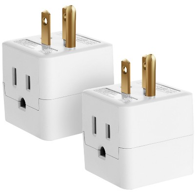 Fosmon [ETL Listed] 3-Outlet Wall Outlet Extender, 3-Prong Grounded Indoor Compact Outlet Plug Splitter, Portable Mini Outlet for Travel
