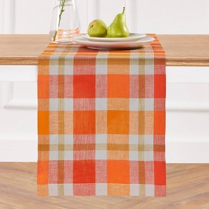 Solino Home Fall Buffalo Check  Linen Table Runner - 1 of 4
