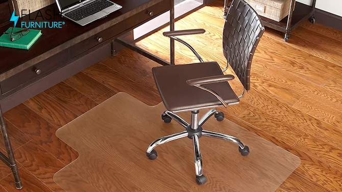 3'x4' Rectangle With Lip Solid Office Chair Mat Clear - Flash Furniture, 2 of 4, play video