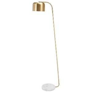 Foley 59" Floor Lamp - FLL7001 - Gold/White Marble - Safavieh - 1 of 4