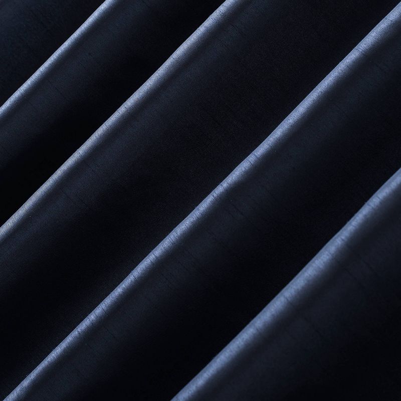 Evelina Faux Dupioni Silk Thermal Extreme 100% Blackout Back Tab Curtain Panel - Sun Zero, 5 of 12