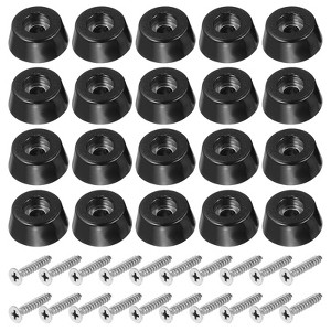 Unique Bargains Non Slip Corrosion Resistant Durable Rubber Material Rubber Feet 20 Pcs - 1 of 4