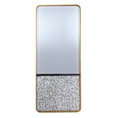 20" x 48.25" Honat Rectangular Decorative Wall Mirror Gold/Black - Southern Enterprises