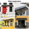 Yescom 39"X29" Window Awning Door Canopy Polycarbonate Anti-UV30+ Cover Outdoor Rain Snow Protection Patio Brown Board - 2 of 4