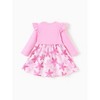 Disney Princess Kids Girls Ruffle Sleeve Dress Long Sleeve A Line Dresses - 2 of 4