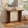 LuxenHome 46'' Wide Wood Console Table in Walnut Finish, Modern Entryway Table with Fluted Legs, Narrow Sofa Tables for Living Room Brown - 2 of 4
