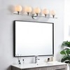Elegant Lighting Cordelia 5 light Black and frosted white Bath Sconce - 3 of 4