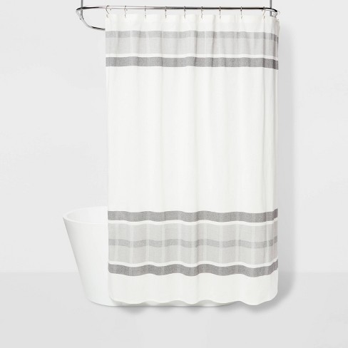 Engineered Plaid Shower Curtain White Project 62 Target