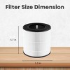 Nispira B-D02L Filter Replacement for MOOKA KOIOS Air Purifiers, VEWIOR B-D02U Air Purifier 3-in-1 HEPA Activated Carbon, 1 Pack - 2 of 4